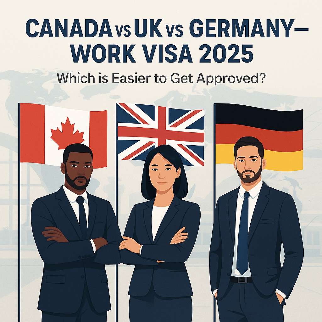 Canada vs UK vs Germany: Which is the Easiest to Get a Work Visa in 2025?