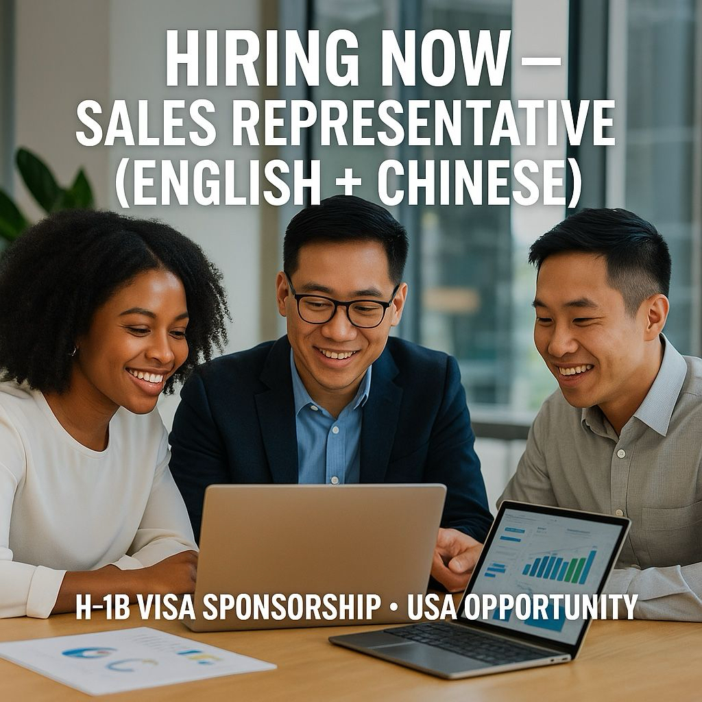 Apply Now: Sales Representative (English & Chinese Required) – Aroma International Inc, USA