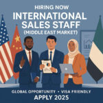 Young professionals presenting global sales data in a modern office with international flags in the background.